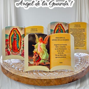 NEW 12 Gift Favors Frame & Wall Prayer Favors, Virgen de Guadalupe Gift Favor, Angel de la Guarda, Bautizo Recuerdos Quince Favors Communion