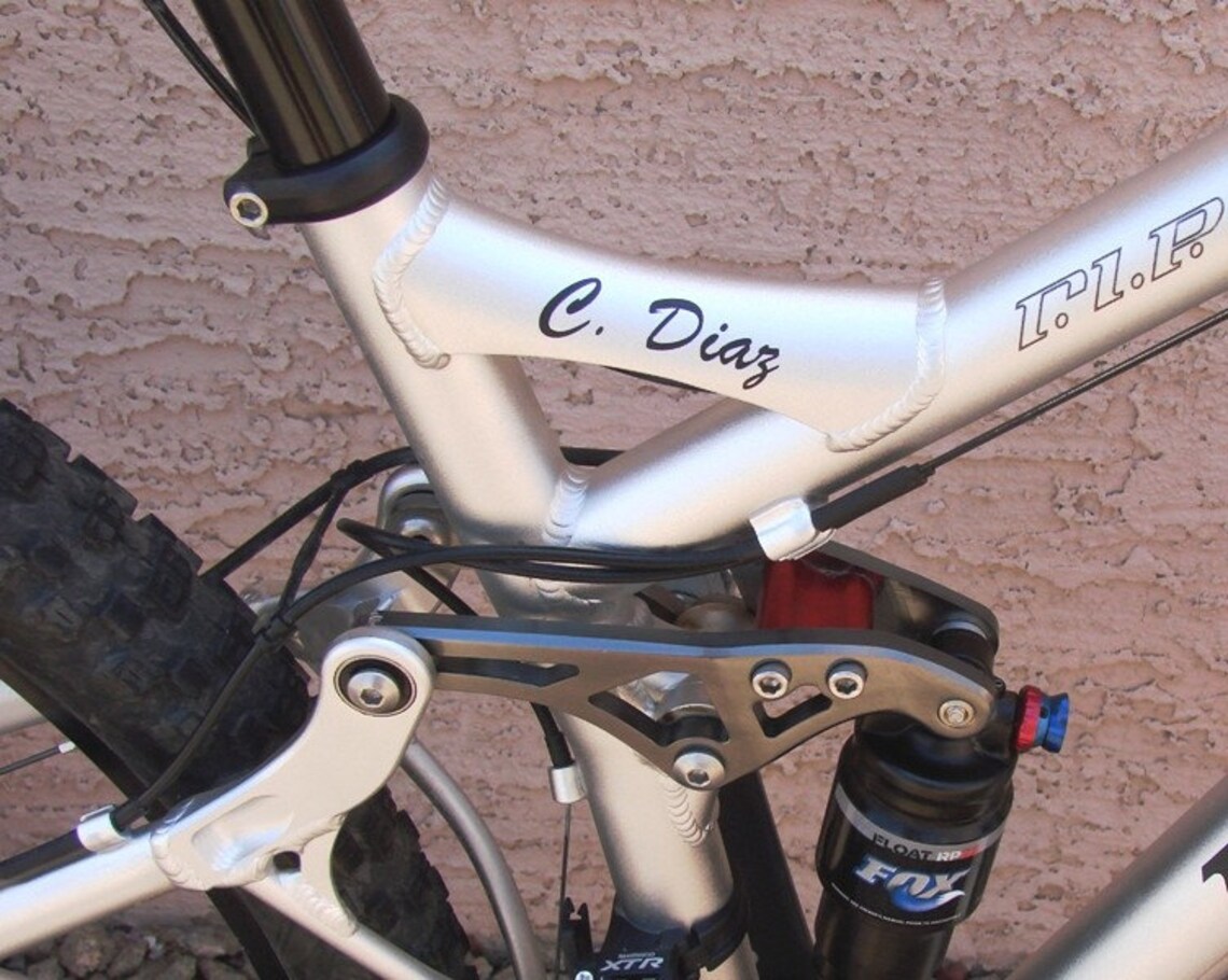 Bike Frame Name Decal Set Custom Etsy