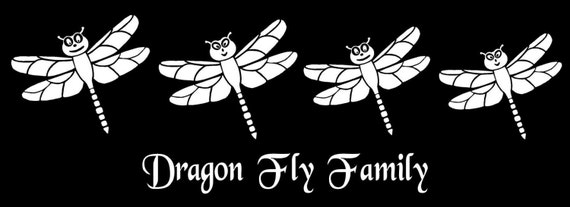 Dragonfly Family Car Decal Sticker Custom Personalized