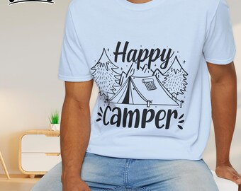 Happy Camper Shirt, Camping Shirt, Camping Group Shirt, Adventure Shirt, Camp Life Shirt, Campfire Shirt, Vacation Shirt, Family Camp Tee