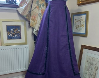 Edwardian Skirt, VANESSA SKIRT, Ankle Length Skirt, Long Linen Skirt, 1890s Costume
