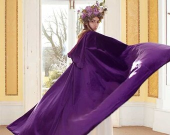 Velvet Hooded Cloak, Winter Wedding Cloak
