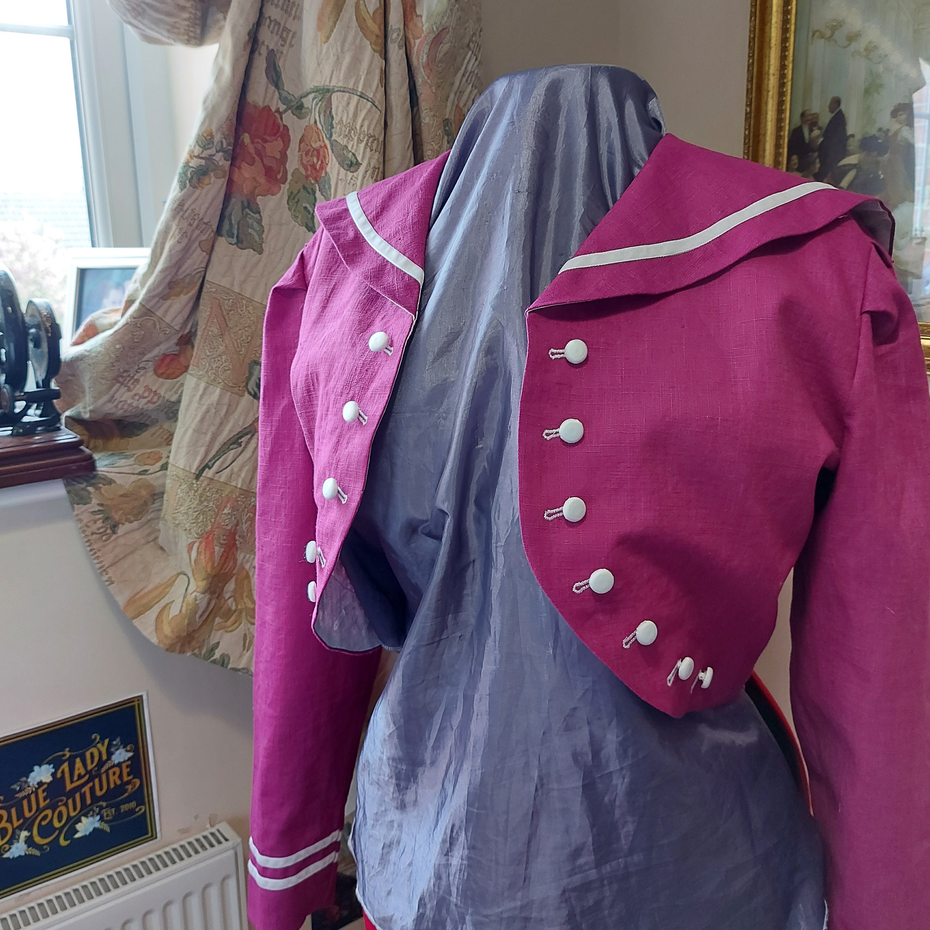 Edwardian Bolero SYLVIA SEASIDE JACKET Sailor Collar Jacket - Etsy