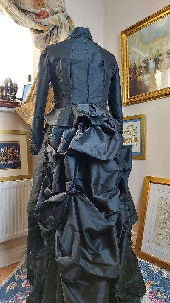 Victorian Mourning Gown: Gothic Steampunk Bustle Dress - Etsy