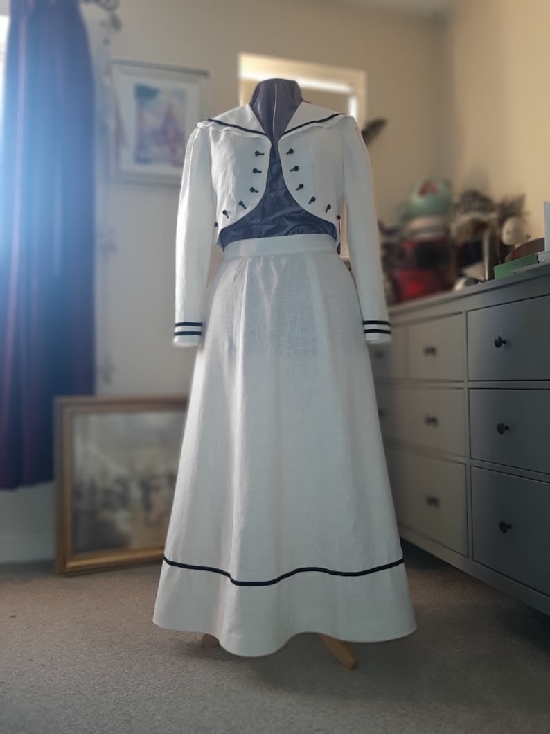 Vintage Skirts | Retro, Pencil, Swing, Boho Edwardian Skirt MARY SKIRT Ankle Length Skirt Long Linen Skirt $136.87 AT vintagedancer.com