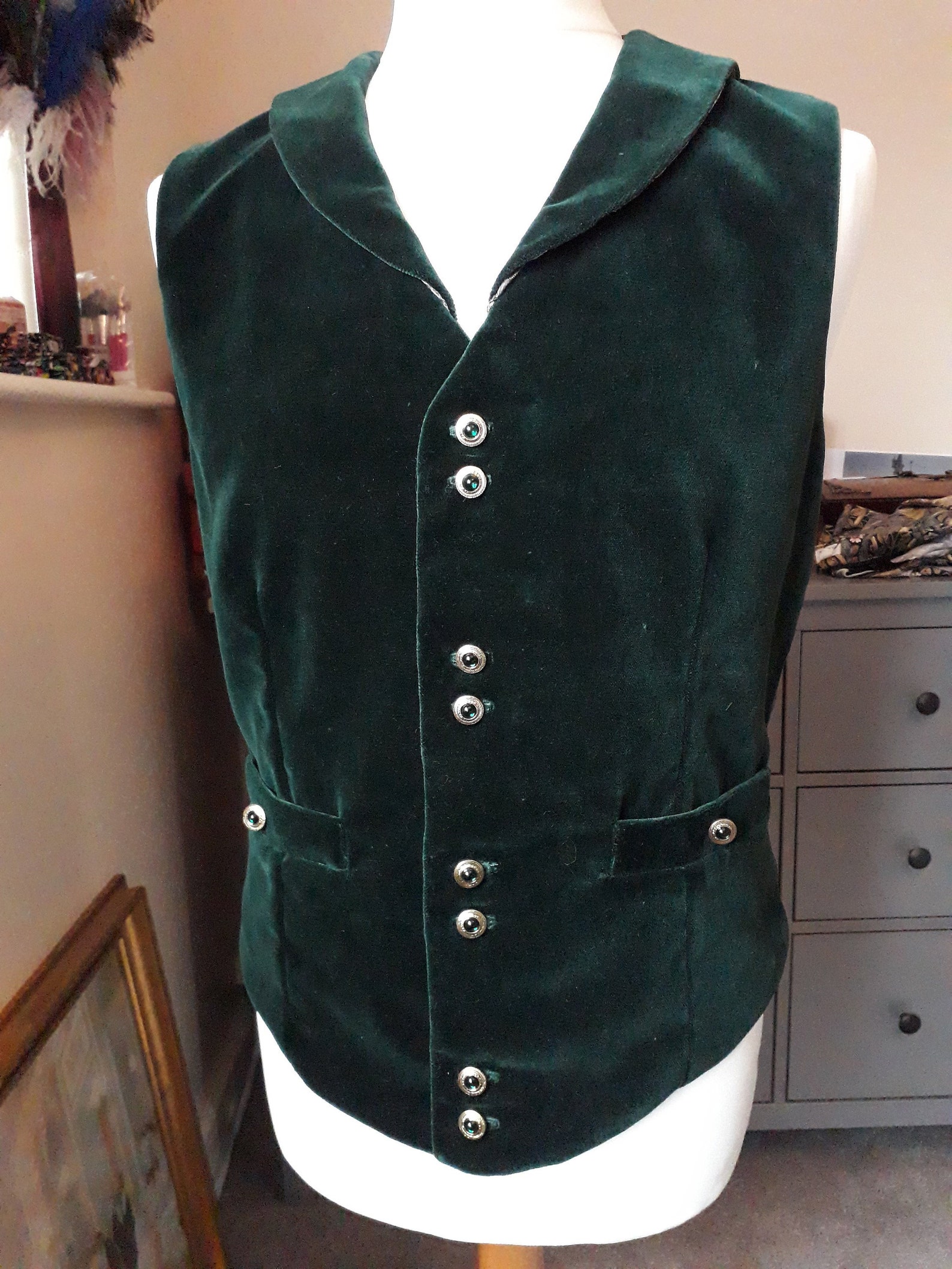 Mens Velvet Vest Formal Velvet Waistcoat Etsy