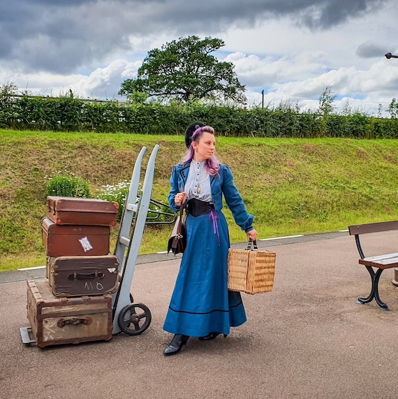 Edwardian Skirt, MARY SKIRT, Ankle Length Skirt, Long Linen Gibson  