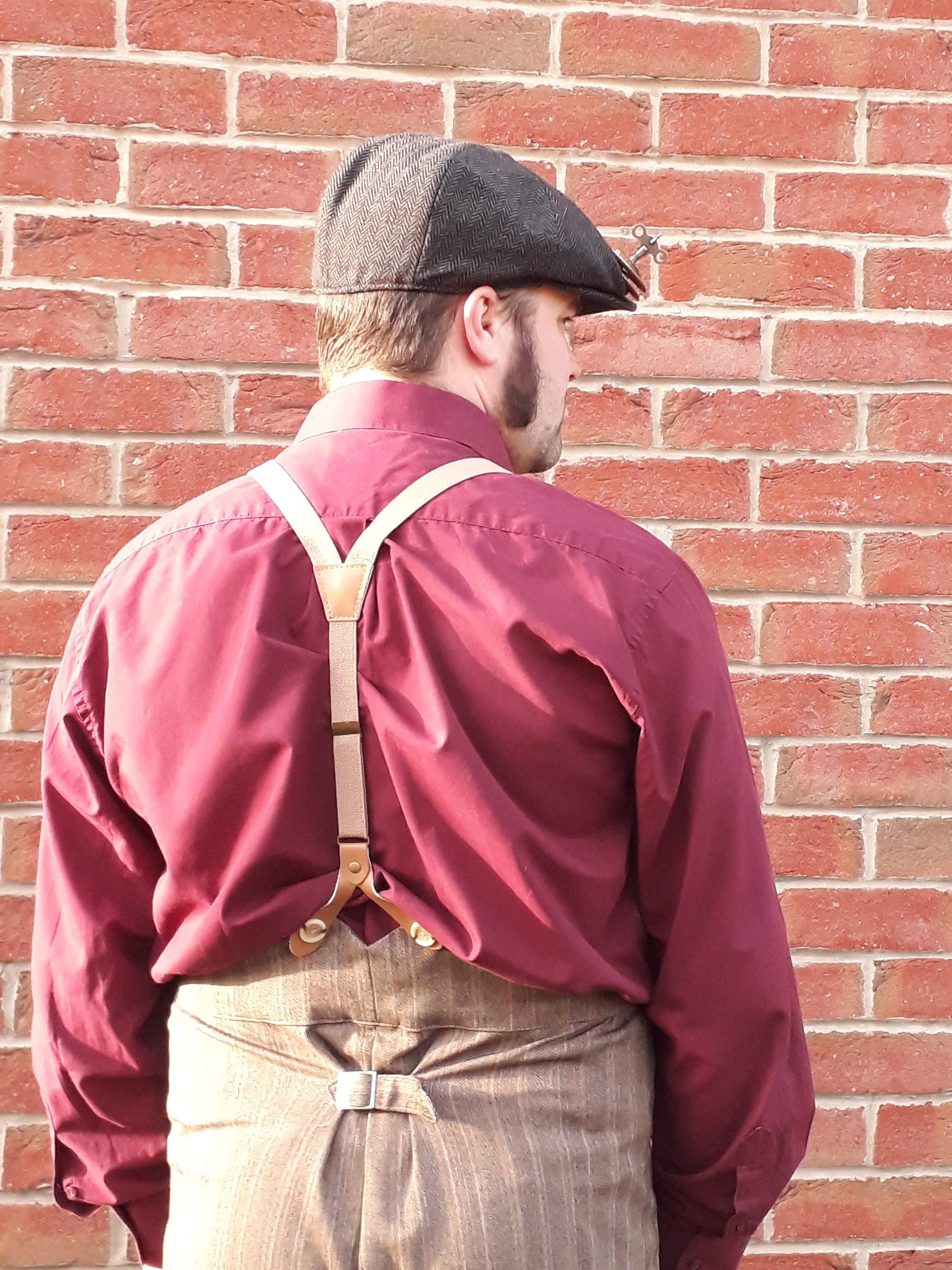 Image of Mens Vintage Pants, Vicwardian Trousers, Steampunk Pants