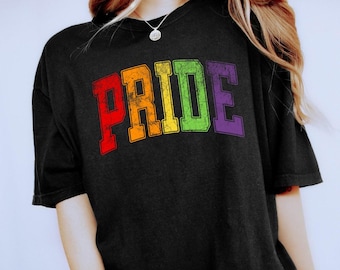 Vintage Pride Shirt, Rainbow Pride Graphic Tee, LGBTQ+ Gay Pride Shirt, Retro Bold Pride T-Shirt, Queer Shirt,Equality Shirt for Pride Month