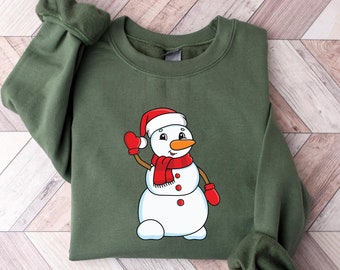 Weihnachten Schneemann Sweatshirt, Schneemann Sweatshirt, Weihnachten Shirts für Frauen, Retro Weihnachten Sweatshirt, Urlaub Pullover, Winter Sweatshirt