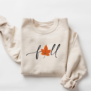Hello Fall Sweatshirt, Fall Y&#39;all Shirt, Cute Womens Fall Shirt, Fall Cozy Sweaters, Hello Pumpkin,Retro Fall Vibes, Peace Love Thanksgiving