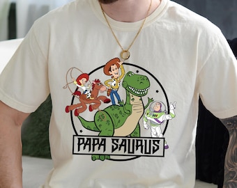 Disney Papa Saurus Shirt, Toy Story Dad Shirt, Father’s Day Gift, Dinosaur Dad Tee, Funny Dad Shirt, Pixar Inspired, Papa Gift from Kids