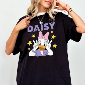 Daisy Duck Peace-Zeichen Shirt, Disney Daisy T-shirt, Disney Reise Shirt, Daisy Duck Geburtstag Shirt, Disney Familie Shirts, süßes Disney Mädchen T-Shirt