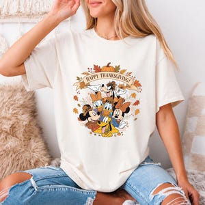 Disney Thanksgiving Shirt, Mickey Friends Fall Tee, Happy Thanksgiving Outfit, Autumn Family Gathering Sweatshirt, Disney Holiday Gift
