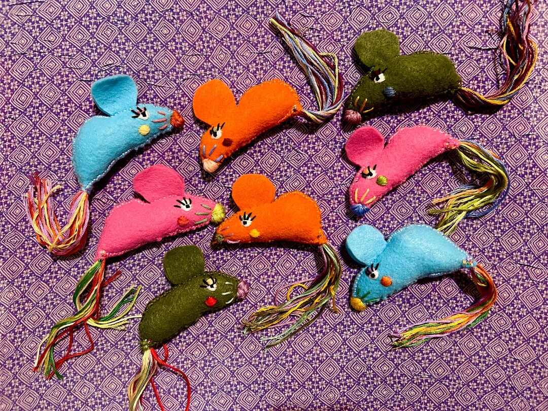 Rainbow Rats Felt Toys for Cats (or Humans) - Etsy