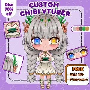 Custom Chibi VTuber Model Commission | Anime VTuber Avatar for Streaming