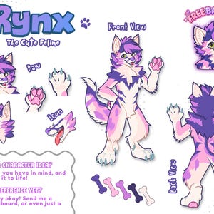 Niestandardowy arkusz referencyjny futrzaka, arkusz postaci Fursona, grafika Anthro do kostiumu futrzaka (plik cyfrowy)