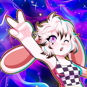 Vibrant and eye-catching furry art commission promotional image featuring a colorful digital illustration in a bold cartoon style. The artwork showcases detailed shading, smooth gradients, and bright neon tones with a dynamic circular background. Perfect for advertising custom furry art, digital character design, or personalized illustration commissions for fans of vibrant anthro art styles.