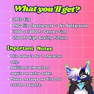 Vibrant and eye-catching furry art commission promotional image featuring a colorful digital illustration in a bold cartoon style. The artwork showcases detailed shading, smooth gradients, and bright neon tones with a dynamic circular background. Perfect for advertising custom furry art, digital character design, or personalized illustration commissions for fans of vibrant anthro art styles.