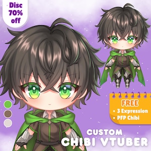 Custom Chibi Vtuber Model | Anime character, Chibi vtuber, Vtuber design, Live2d model chibi, Chibi vtuber model