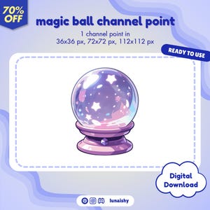 Magic Ball channel point, Twitch Assets, Channel point, Channel point icon, Kawaii, Vtuber Channel Point, Twitch assets, Streaming assets