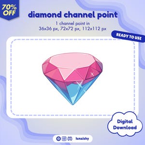 Diamond channel point, Twitch Assets, Channel point, Channel point icon, Kawaii, Vtuber Channel Point, Twitch assets, Streaming assets