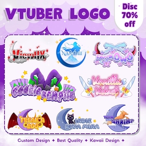 Eigenes Vtuber Logo | Süßes Chibi Logo mit Text oder animiert | Kawaii Logotext | Twitch or Kick Logo | Giftuber Logo | Niedliches vtuber Logo