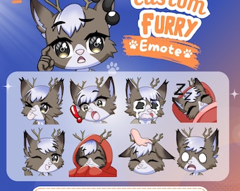 Custom Furry Sticker, Anthro Character Art, Telgram Sticker, Fursona (Digital File)