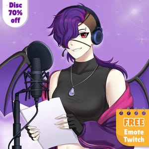 Custom Anime Character PFP Commission: Includes Bonus Twitch Emote