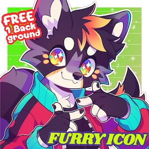 Custom Furry Art Illustration, Fursona Commission, Anthro Drawings, Profile Picture