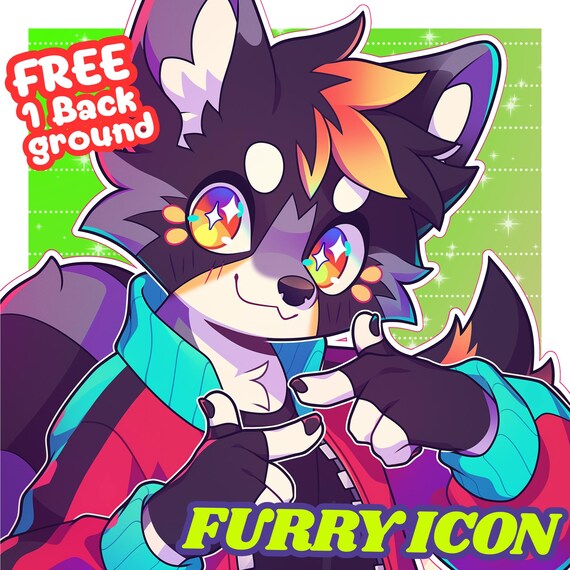 Custom Furry Art Illustration, Fursona Commission, Anthro Drawings, Profile Picture