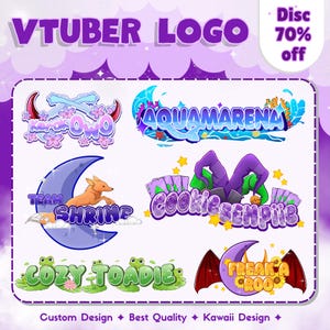 Eigenes Vtuber Logo | Süßes Chibi Logo mit Text oder animiert | Kawaii Logotext | Twitch or Kick Logo | Giftuber Logo | Niedliches vtuber Logo