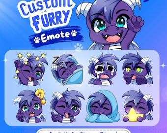Custom Furry Telegram Sticker, Discord Emote, Anthro Art, YCH Commission