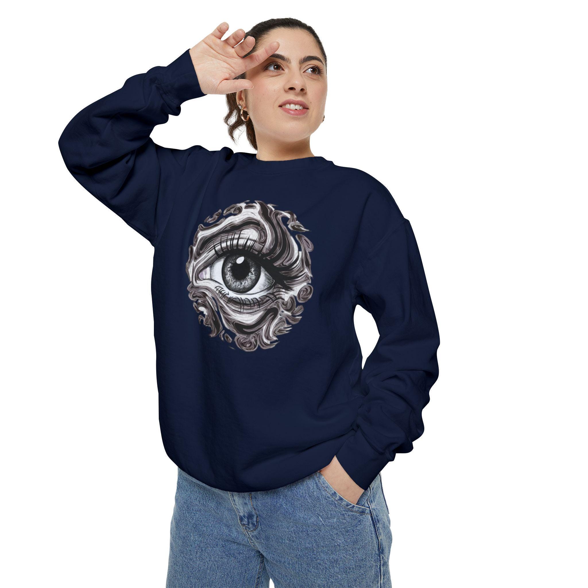 Mystical Eye Sweatshirt - Unisex Garment-Dyed