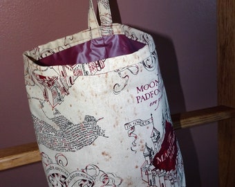 The Marauders Map  Vinyl-lined Classy Car Trash Bag / Item # CL910