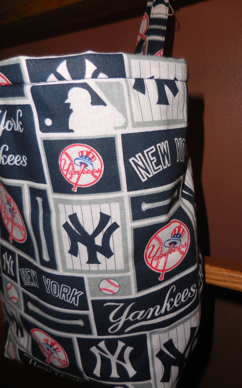 New York Yankees Vinyllined Classy Car Trash Bag / Item Etsy