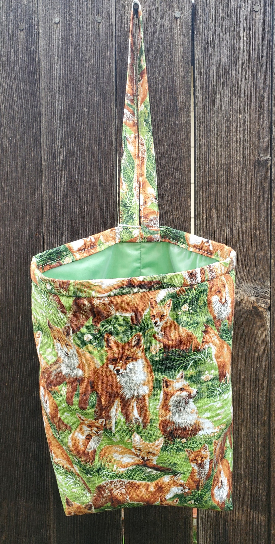 Foxes Vinyllined Classy Car Trash Bag / Item CL1321 Etsy