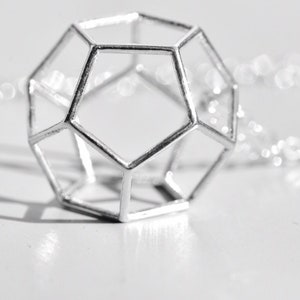 Dodecahedron - Pentagon 3D geometric cube necklace