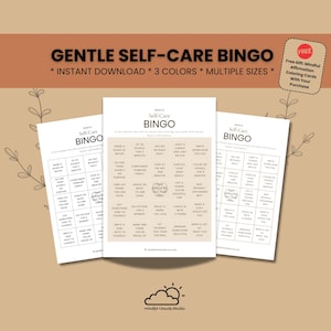 Self-Care Bingo Printable: Mindfulness Game, Mental Wellness Activity (PDF Download)