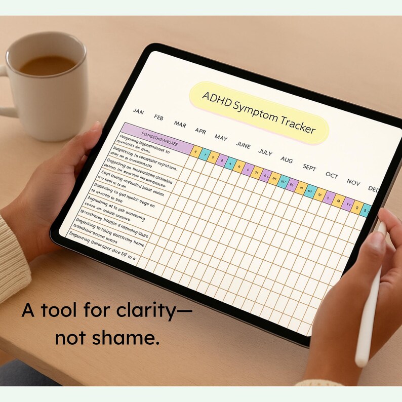 ADHD Symptom Tracker Printable PDF | Daily & Sleep Log | Neurodivergent ...