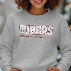 HBCU Sweatshirt, Texas Southern Tigers Sweatshirt, Collegiate Apparel, Long Sleeve, Classic University Logo, School Spirit Wear ATL