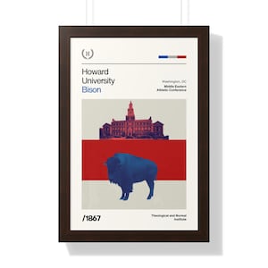 Howard University Vintage Poster, HBCU Poster, HBCU Art, Gift for Howard Alumni