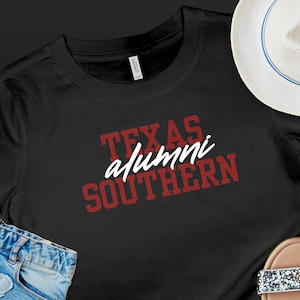 Texas Southern University TShirt HBCU Pride Apparel Texas Southern Maroon Text Top College Spirit Shirt Alumni Gift
