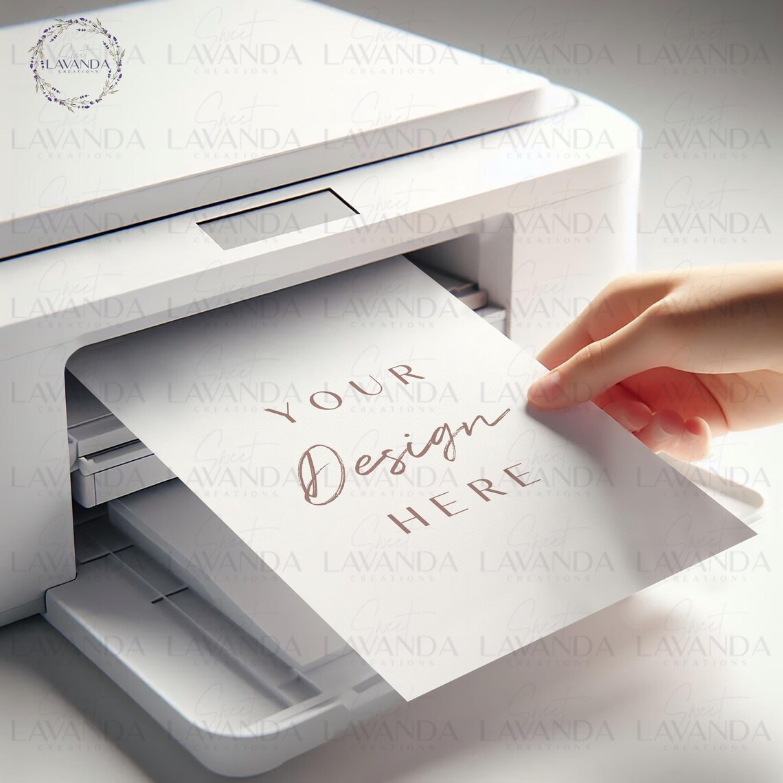White Printer Mockup: 8.5x11 Letter Paper (PSD & Canva) - Etsy