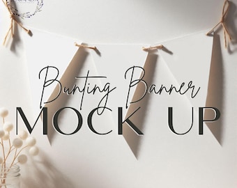 Boho Baby Highchair Banner Mockup: First Birthday (Digital PSD+JPG)