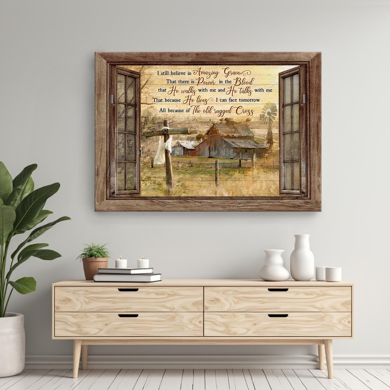 Ich glaube immer noch an erstaunliche Anmut, alte Scheunenmalerei,  Landschaft, Jesus Landschaft, Leinwandkunst, Glaubensleinwand - Etsy Schweiz, image size:1500x1500