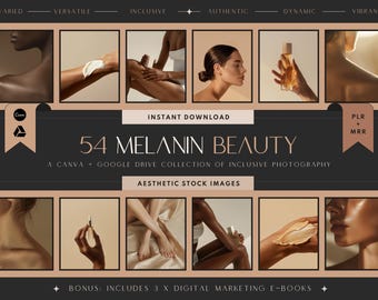 Melanin Skincare Stock Photo | Aesthetic Skincare | Beauty Stock | Luxury Skincare Images | IG Templates | Instant Download | PLR & MRR