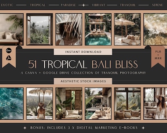 Bali Stock Photos | Tropical Wellness Images, Canva Templates (PLR + MRR)