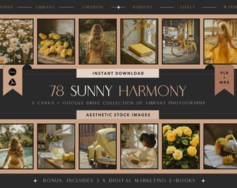 Yellow Stock Photos | Aesthetic Lemon Stock Photos | Sunny Images | Summer Photography | IG Templates | Instant Download | PLR & MRR