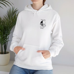 Coffee Graphic Hoodie, Soft Unisex Fleece Pullover Sweatshirt